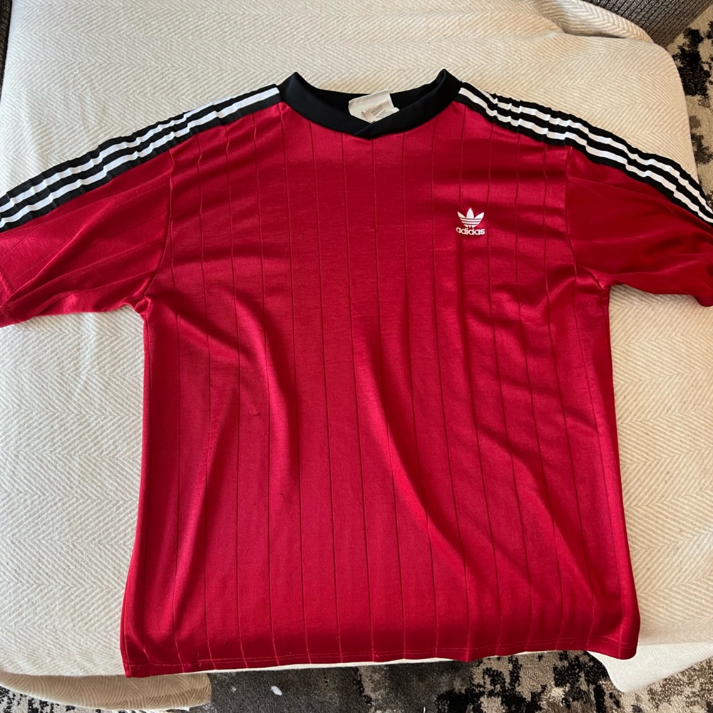Red Vintage Adidas Jersey Shirt